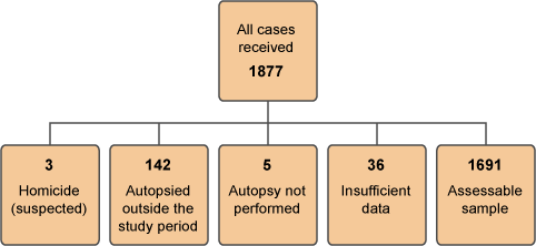 Figure 1: Flow chart showing excluded cases